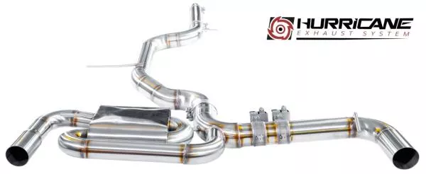 Hurricane Exhaust 3.5" ECE Klappenanlage für Golf 8 GTI 245PS FWD